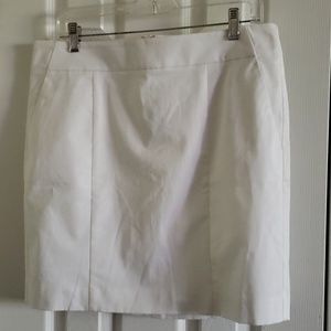 NWT Ann Taylor Madison Skirt white cotton lined 10